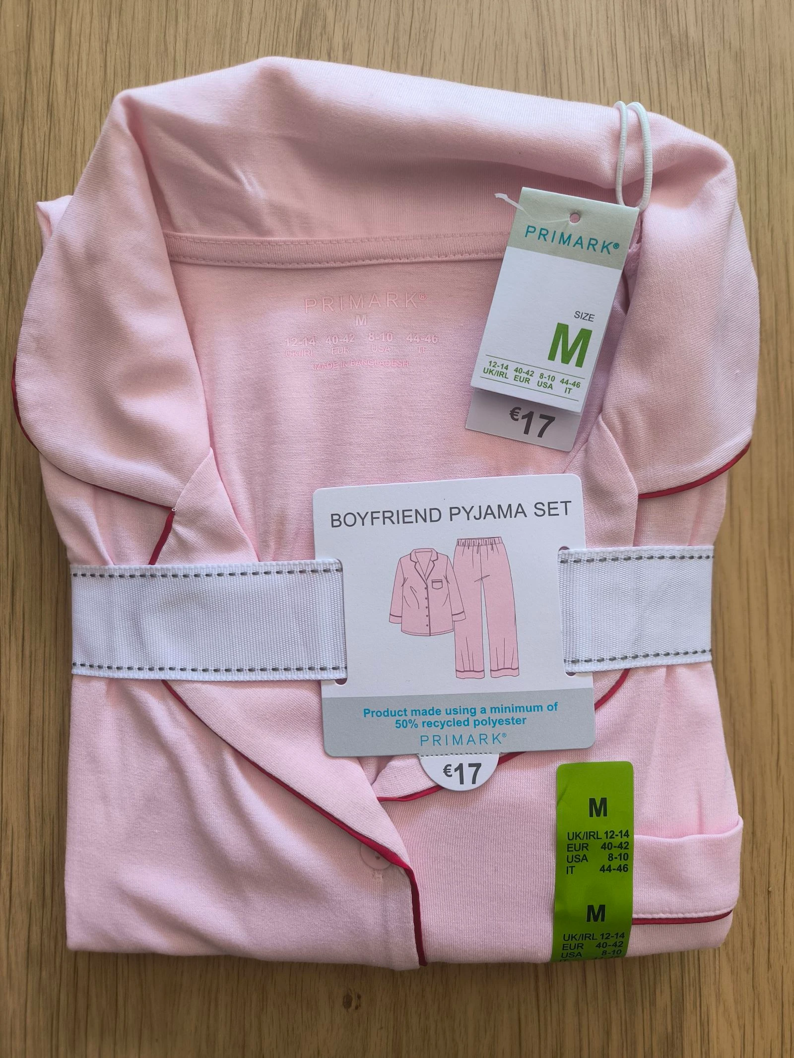 Pijama "boyfriend" rosa Primark
